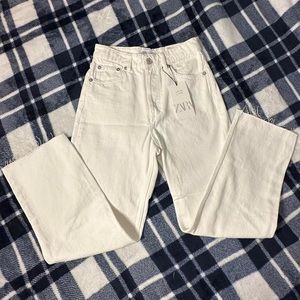 NWT ZARA DENIM JEANS HIGH RISE ANKLE LENGTH